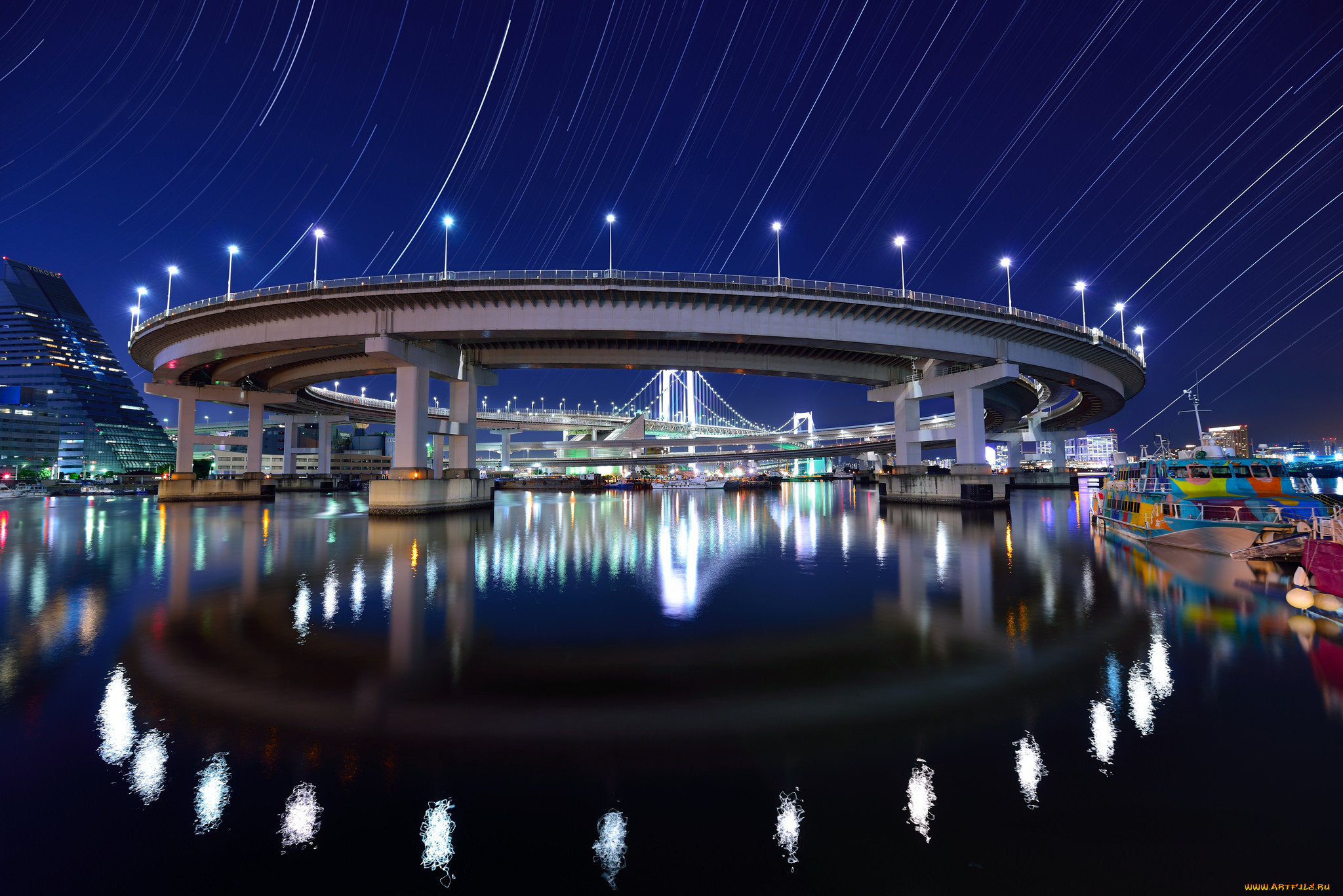 rainbow bridge at shibaura wharf,  tokyo, ,  , , , , , 